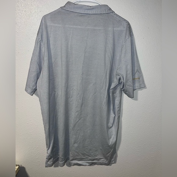 Peter Millar Navy and White Striped Polo Shirt - Picture 5 of 5